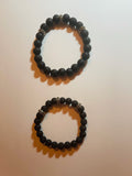 His & Hers Rockstar Bracelets Lava Rock Beads w/ Metal Spacers